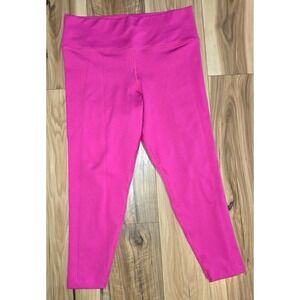 Athleta Aurora Ribbed Seamless Leggings Womens Hot Pink Size 1X Stretch‎